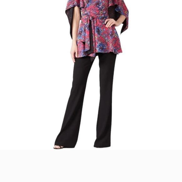 PRABAL GURUNG Collective Pink Floral Cape Waist-Tie Blouse Sz 8 Barbiecore Fairy - Picture 4 of 14